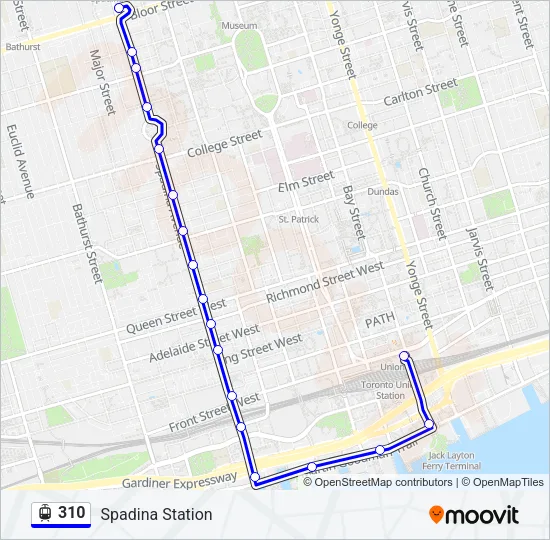 310 Streetcar Line Map