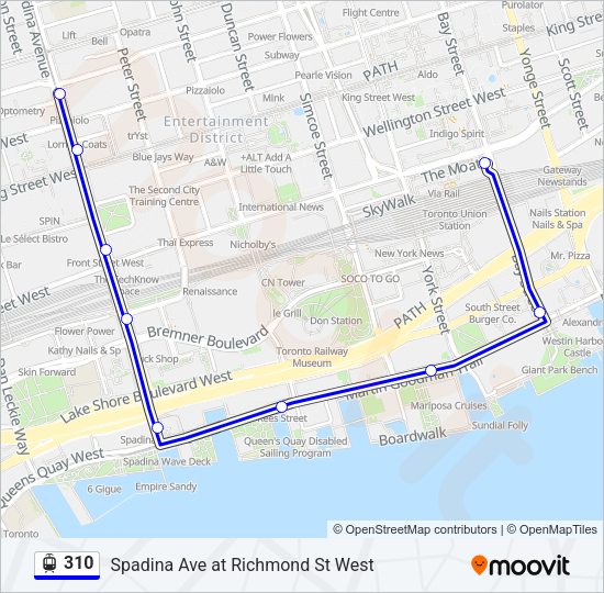 310 Streetcar Line Map