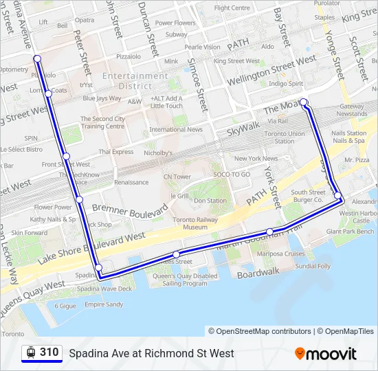 310 Streetcar Line Map