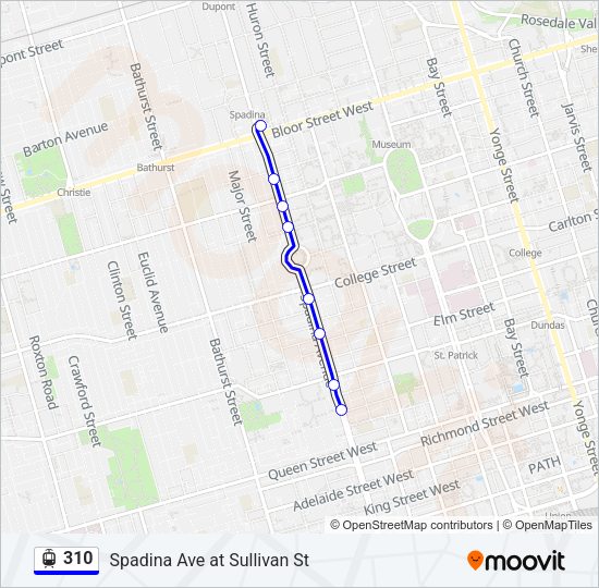 310 Streetcar Line Map