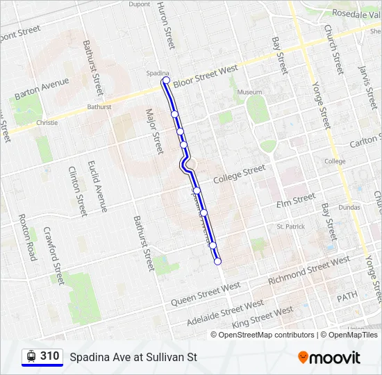 310 Streetcar Line Map