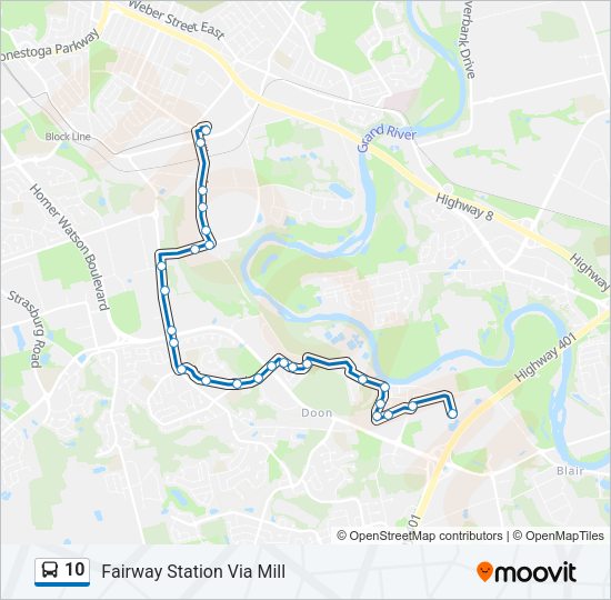 10 bus Line Map