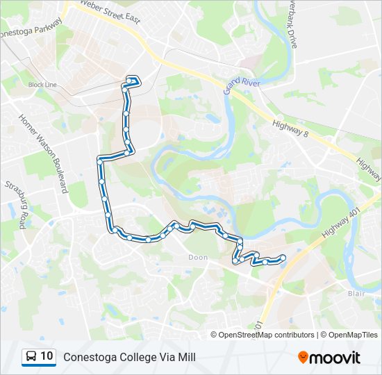10 Bus Line Map