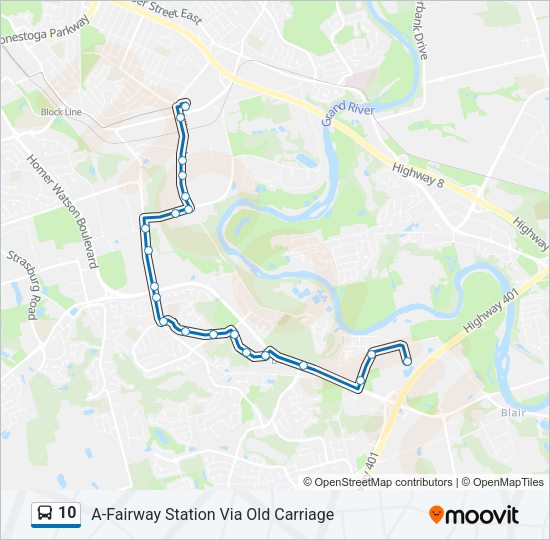 10 Bus Line Map