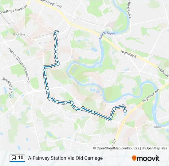 10 Bus Line Map