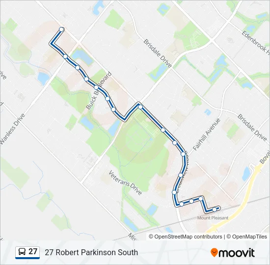 27 Bus Line Map