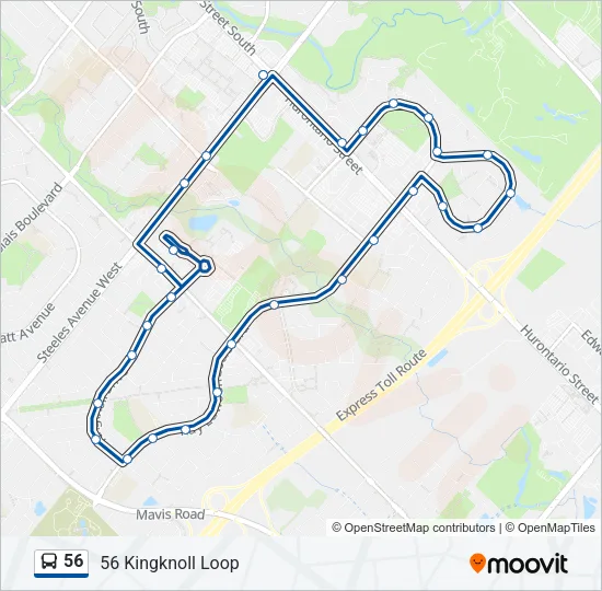 56 Bus Line Map