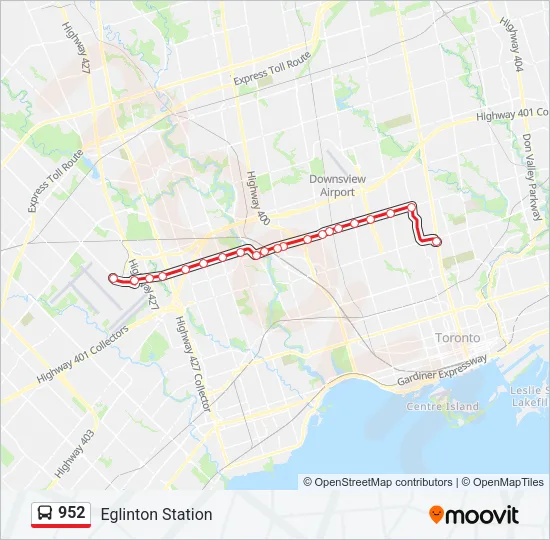 952 Bus Line Map