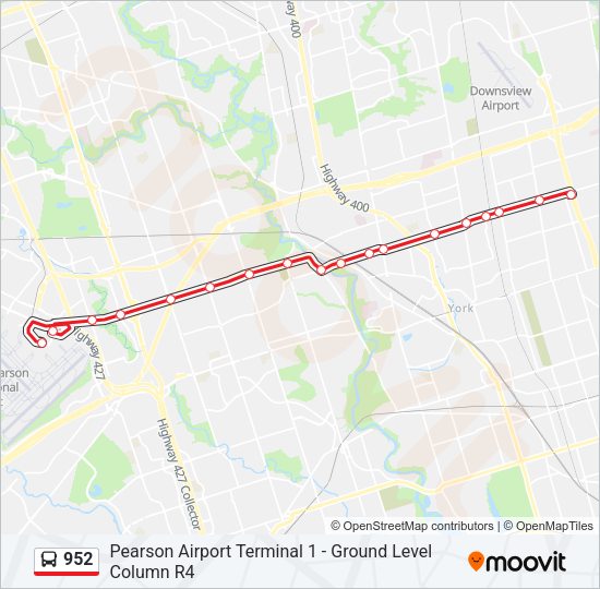 952 Bus Line Map