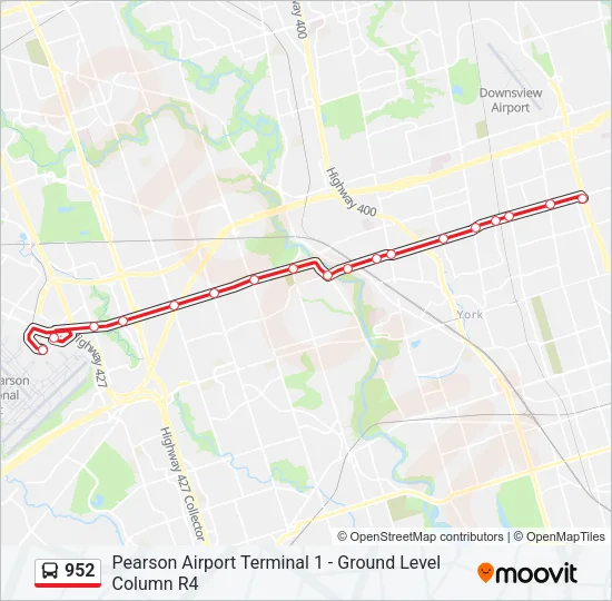 952 Bus Line Map