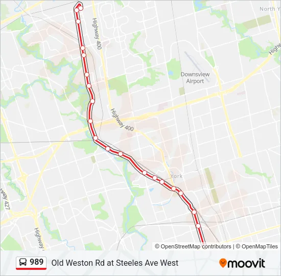 989 Bus Line Map