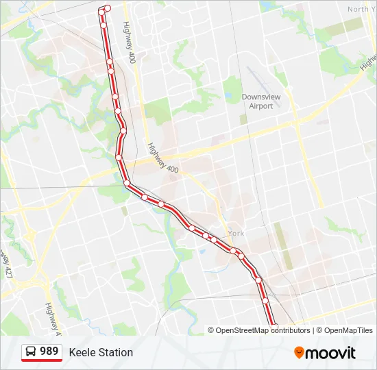 989 Bus Line Map