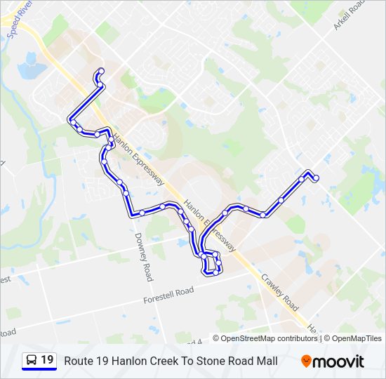 19 Bus Line Map