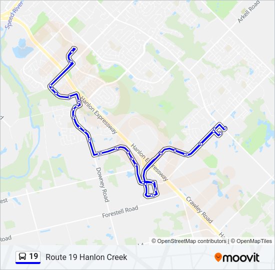 19 Bus Line Map