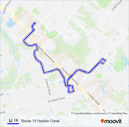 19 Bus Line Map