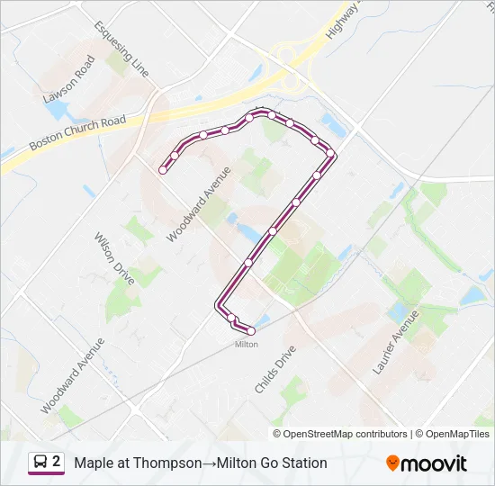 2 Bus Line Map