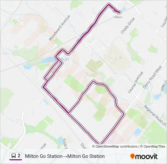 2 Bus Line Map