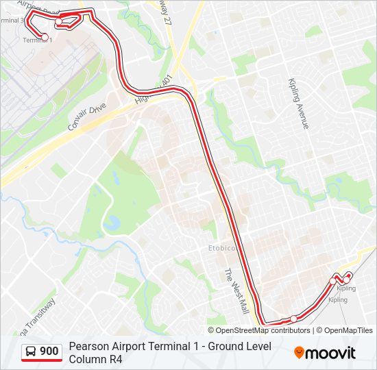 900 Bus Line Map