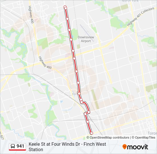 941 bus Line Map