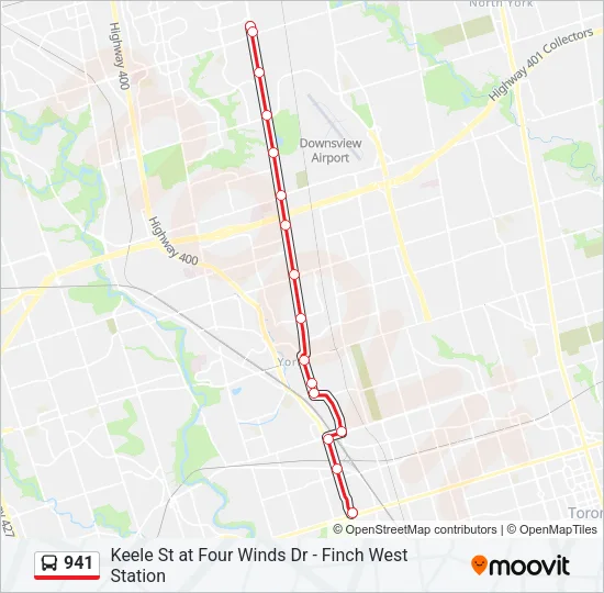 941 Bus Line Map