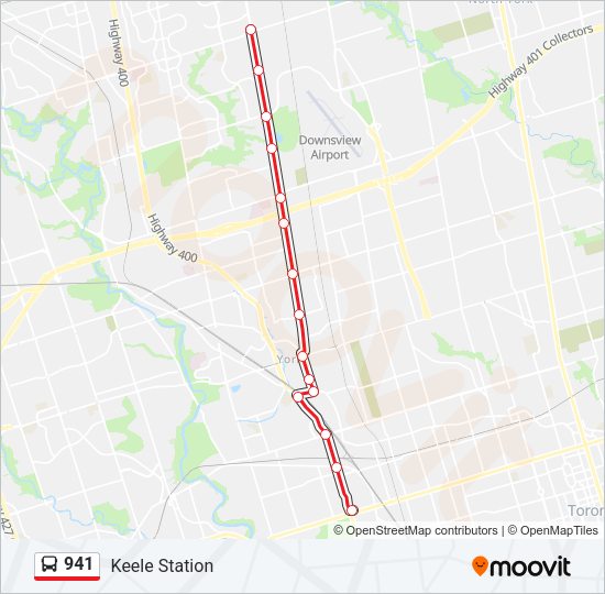 941 bus Line Map