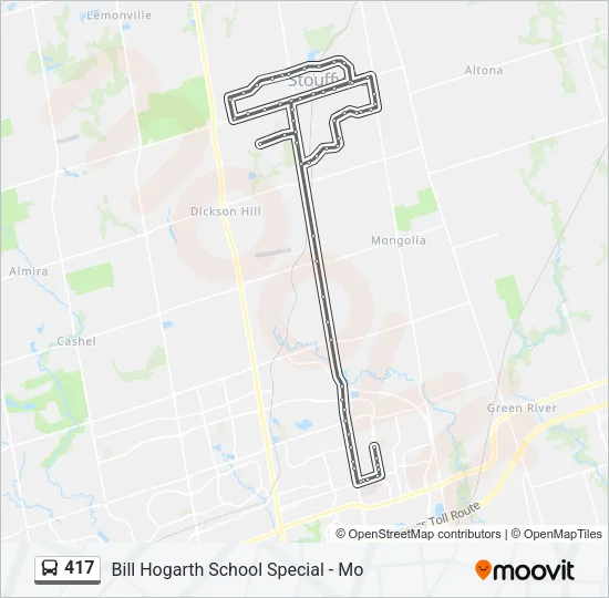 417 Bus Line Map