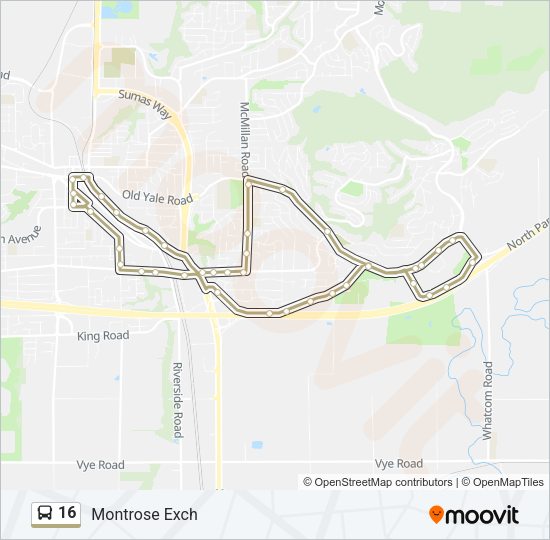 16 Bus Line Map