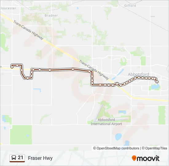 21 Bus Line Map