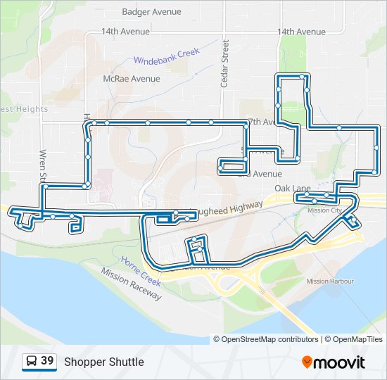 39 Bus Line Map
