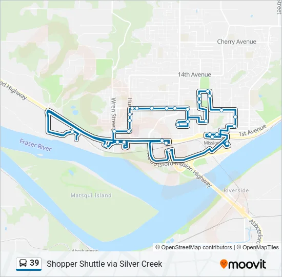 39 Bus Line Map