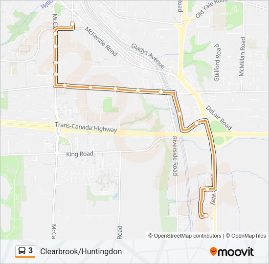 3 Bus Line Map