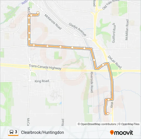 3 Bus Line Map