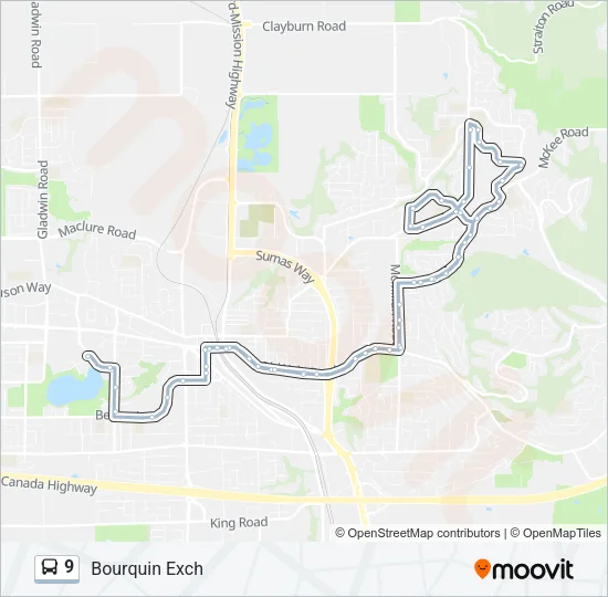 9 Bus Line Map