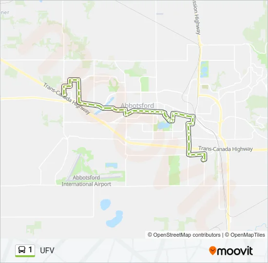 1 Bus Line Map