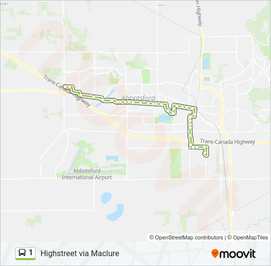 1 Bus Line Map