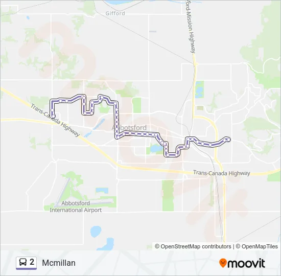 2 Bus Line Map