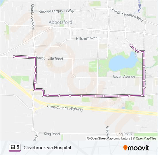 5 Bus Line Map