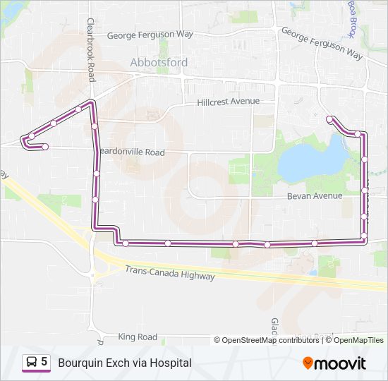 5 Bus Line Map