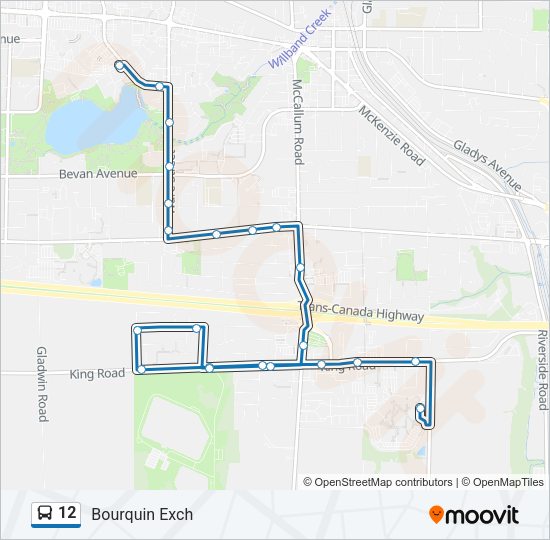 12 Bus Line Map