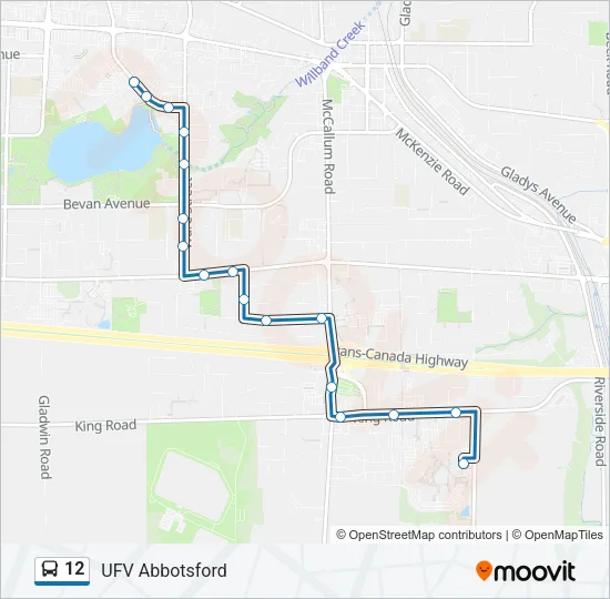 12 Bus Line Map
