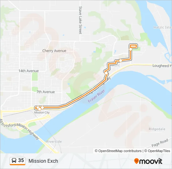35 Bus Line Map