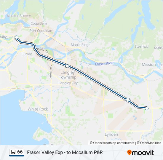 66 Bus Line Map