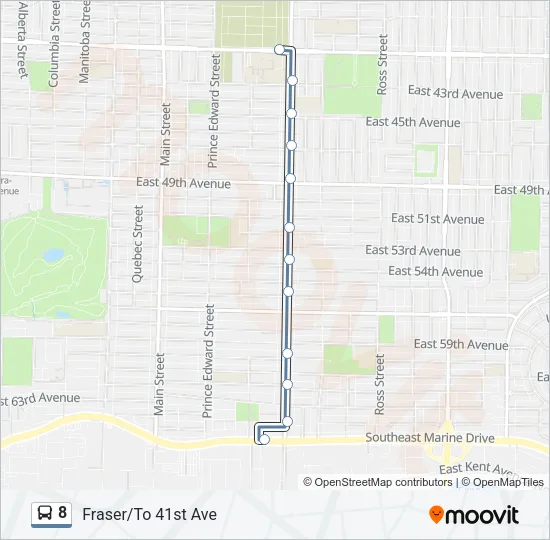 8 Bus Line Map