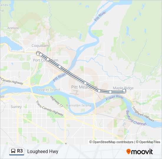 R3 Bus Line Map