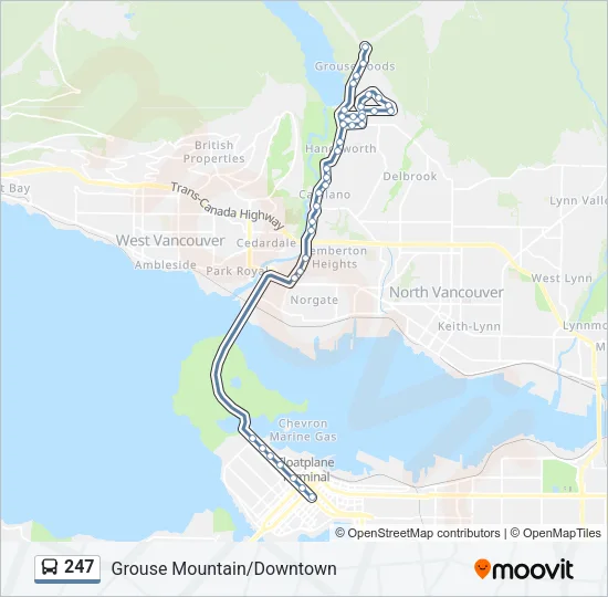 247 Bus Line Map