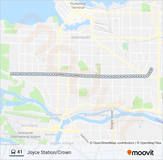 41 Bus Line Map
