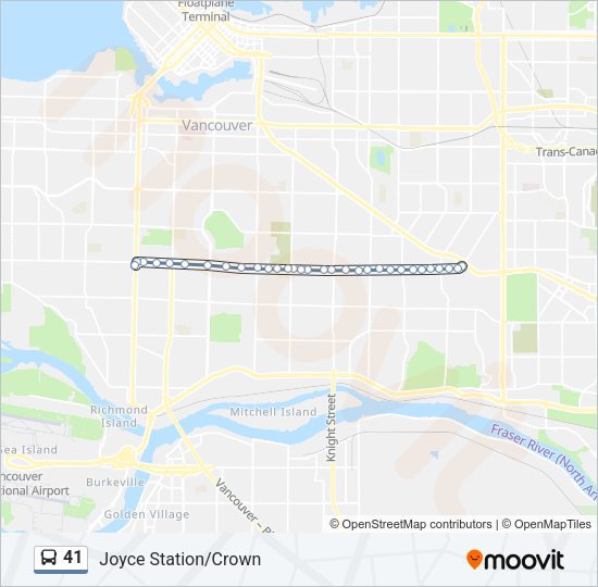 41 Bus Line Map