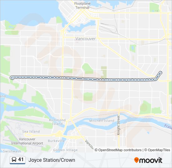 41 Bus Line Map