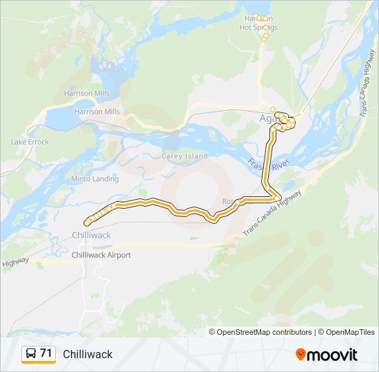 71 Bus Line Map