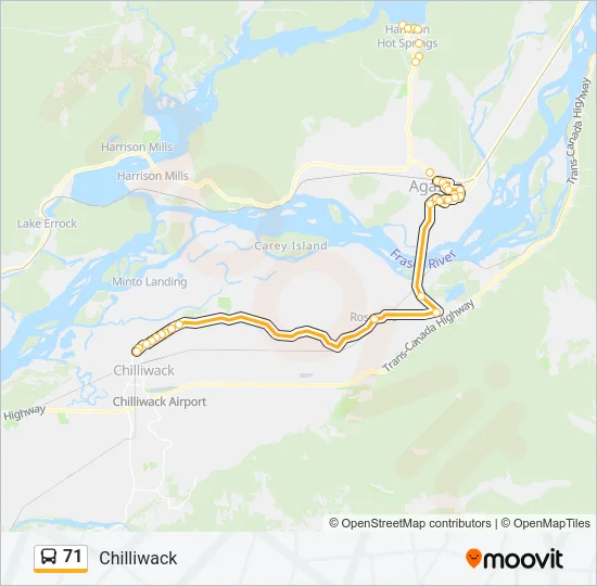 71 Bus Line Map